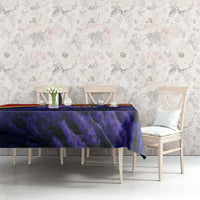 Macedonia Tablecloth with Lavender Field and Bloom Curve Design - Wonder Print Shop