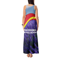 Macedonia Tank Maxi Dress with Lavender Field and Bloom Curve Design - Wonder Print Shop