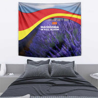 Macedonia Tapestry with Lavender Field and Bloom Curve Design - Wonder Print Shop