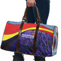 Macedonia Travel Bag with Lavender Field and Bloom Curve Design - Wonder Print Shop