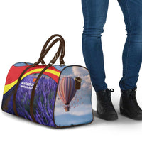 Macedonia Travel Bag with Lavender Field and Bloom Curve Design - Wonder Print Shop