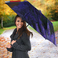 Macedonia Umbrella with Lavender Field and Bloom Curve Design - Wonder Print Shop
