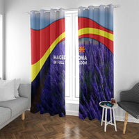Macedonia Window Curtain with Lavender Field and Bloom Curve Design - Wonder Print Shop