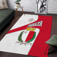 Malta Area Rug with Coat of Arms and Island Map Design - Wonder Print Shop