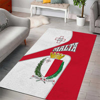 Malta Area Rug with Coat of Arms and Island Map Design - Wonder Print Shop