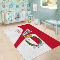 Malta Area Rug with Coat of Arms and Island Map Design - Wonder Print Shop