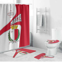 Malta Bathroom Set with Coat of Arms and Island Map Design - Wonder Print Shop