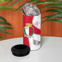 Malta 4 in 1 Can Cooler Tumbler with Coat of Arms and Island Map Design - Wonder Print Shop
