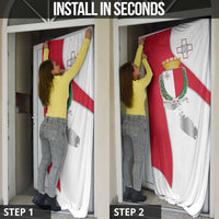Malta Door Cover with Coat of Arms and Island Map Design - Wonder Print Shop