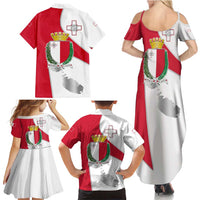 Malta Family Matching Summer Maxi Dress and Hawaiian Shirt with Coat of Arms and Island Map Design - Wonder Print Shop