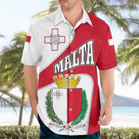 Malta Hawaiian Shirt with Coat of Arms and Island Map Design - Wonder Print Shop