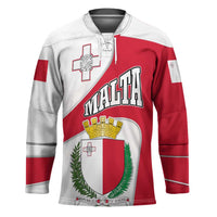 Malta Hockey Jersey with Coat of Arms and Island Map Design - Wonder Print Shop