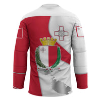 Malta Hockey Jersey with Coat of Arms and Island Map Design - Wonder Print Shop