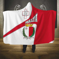 Malta Hooded Blanket with Coat of Arms and Island Map Design - Wonder Print Shop
