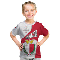 Malta Kid T Shirt with Coat of Arms and Island Map Design - Wonder Print Shop