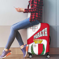 Malta Luggage Cover with Coat of Arms and Island Map Design - Wonder Print Shop