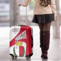 Malta Luggage Cover with Coat of Arms and Island Map Design - Wonder Print Shop