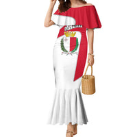 Malta Mermaid Dress with Coat of Arms and Island Map Design - Wonder Print Shop
