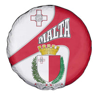 Malta Spare Tire Cover with Coat of Arms and Island Map Design - Wonder Print Shop