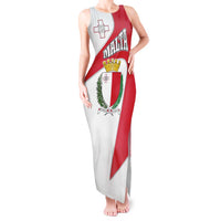 Malta Tank Maxi Dress with Coat of Arms and Island Map Design - Wonder Print Shop