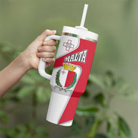 Malta Tumbler With Handle with Coat of Arms and Island Map Design - Wonder Print Shop