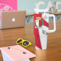 Malta Tumbler With Handle with Coat of Arms and Island Map Design - Wonder Print Shop