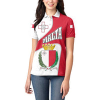 Malta Women Polo Shirt with Coat of Arms and Island Map Design - Wonder Print Shop