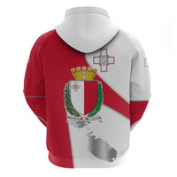 Malta Zip Hoodie with Coat of Arms and Island Map Design - Wonder Print Shop