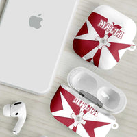 Malta AirPods Case with Red White Crossburst Design - Wonder Print Shop