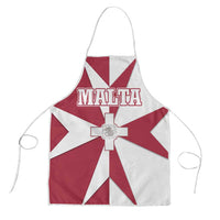 Malta Apron with Red White Crossburst Design - Wonder Print Shop
