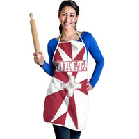 Malta Apron with Red White Crossburst Design - Wonder Print Shop