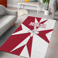 Malta Area Rug with Red White Crossburst Design - Wonder Print Shop