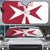 Malta Auto Sun Shade with Red White Crossburst Design - Wonder Print Shop