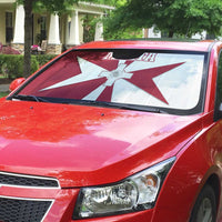 Malta Auto Sun Shade with Red White Crossburst Design - Wonder Print Shop