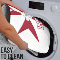 Malta Bathroom Set with Red White Crossburst Design - Wonder Print Shop