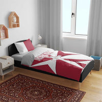 Malta Bedding Set with Red White Crossburst Design - Wonder Print Shop