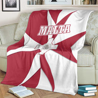Malta Blanket with Red White Crossburst Design - Wonder Print Shop
