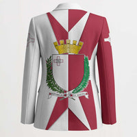Malta Blazer with Red White Crossburst Design - Wonder Print Shop