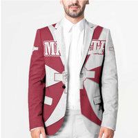 Malta Blazer with Red White Crossburst Design - Wonder Print Shop