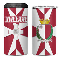 Malta 4 in 1 Can Cooler Tumbler with Red White Crossburst Design - Wonder Print Shop