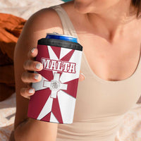 Malta 4 in 1 Can Cooler Tumbler with Red White Crossburst Design - Wonder Print Shop