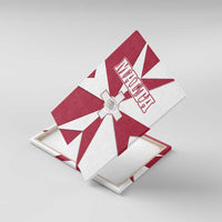 Malta Canvas Wall Art with Red White Crossburst Design - Wonder Print Shop