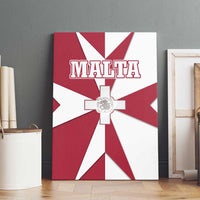 Malta Canvas Wall Art with Red White Crossburst Design - Wonder Print Shop