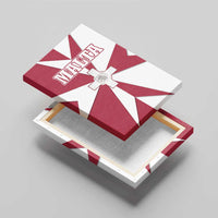 Malta Canvas Wall Art with Red White Crossburst Design - Wonder Print Shop