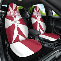 Malta Car Seat Cover with Red White Crossburst Design - Wonder Print Shop