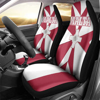 Malta Car Seat Cover with Red White Crossburst Design - Wonder Print Shop