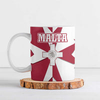 Malta Ceramic Mug with Red White Crossburst Design - Wonder Print Shop