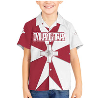 Malta Family Matching Mermaid Dress and Hawaiian Shirt with Red White Crossburst Design - Wonder Print Shop