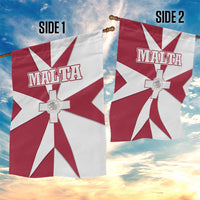 Malta Garden Flag with Red White Crossburst Design - Wonder Print Shop
