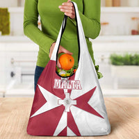 Malta Grocery Bag with Red White Crossburst Design - Wonder Print Shop